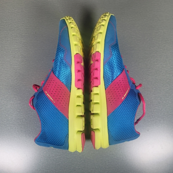Reebok Realflex Run 2.0 Blue Neon Yellow Running Shoes Women's 7.5 - Picture 7 of 9